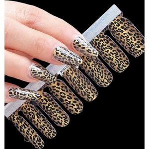 Nagelstickers / Nail Wrap Panterprint (Bruin/Zwart ) 1056