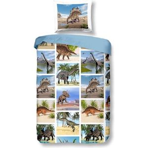 Snoozing Dinosaur - Dekbedovertrek - Junior - 120x150 cm - Multi kleur