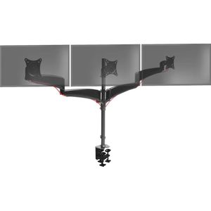 Verstelbare Drie Monitoren Beugel voor 15”-27” Schermen | Ergonomische Staal Beugel met VESA Compatibiliteit