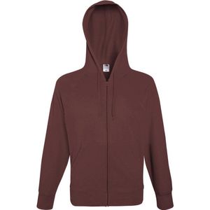 Fruit Of The Loom Heren Lichtgewicht Full Zip Jacket / Hoodie (Bordeaux)