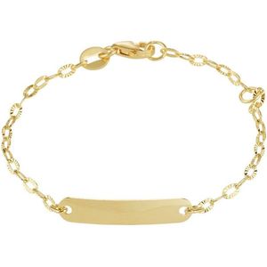 Geelgouden Graveerarmband 4 mm 11 - 13 cm 4021533