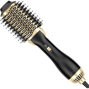 Föhnborstel Föhnborstel in één - One-Step Volumizer Styler en heteluchtborstel - Professionele haarstylingtool voor alle haartypen Negatieve ionenaansluiting Kam Rechte Rollen Dubbele Rollen Stick 3-in-1