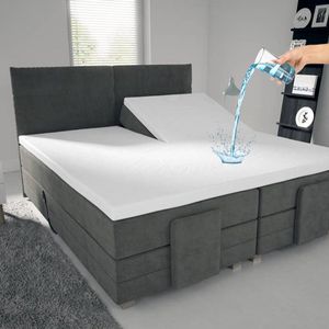 Zavelo Katoen Molton Waterdicht PU Split-Topper Hoeslaken - 180x200 cm - 100% katoen - Hotelkwaliteit - Wasbaar op 95 Graden