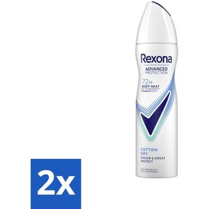 Rexona Women - Deodorant Spray - Cotton Dry - Zachte Frisheid - 150 ml - Voordeelverpakking - 2 stuks
