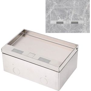 Verzonken Vloercontactdoos 4000W- Verborgen Stopcontact- Roestvrij Staal- EU-stopcontactset- Thuishotel- School