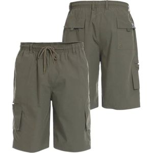 DUKE 555 NICK KORTE CARGO BROEK KHAKI MAAT 2XL