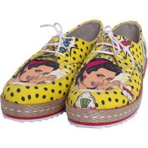 GOBY - Comic - Schoenen - Sneakers - Hoge kwaliteit - Handmade - Meisjesprint - Maat 38
