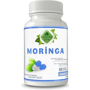 Moringa Oleifera Extract Capsule - 60 Capsules - ""Wonderboom"" Met Hoge Vitamines en Mineralen - 1 CAPSULE 1000 MG EXTRACT - 60.000 mg Kruidenextract - Geen Toevoegingen - Beste Kwaliteit - Peperwortelboom