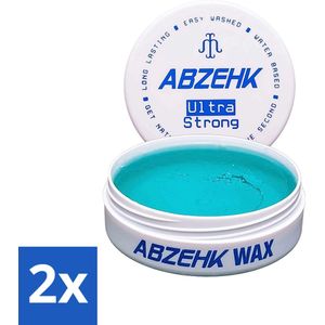 Abzehk - Hair Wax - Blue Ultra Strong - Flexibele Hold & Fris Geparfumeerd - 150ml - Voordeelverpakking - 2 stuks