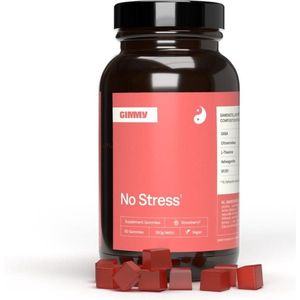 GIMMY No Stress - Premium vitamine gummies tegen stress - geen capsule, poeder of tablet - GABA, Citroenmelisse, Vitamine B11, L-Theanine - Vegan & Suikervrij - ontwikkeld door apothekers - 100% natuurlijk supplement - 60 gummies