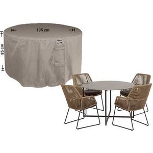Raffles Covers ronde tuinsethoes - ⌀ 135 H: 85 cm - RDSR135 - Waterdicht - Ademend - UV-bestendig - Trekkoord - Beschermhoes tuinmeubelen