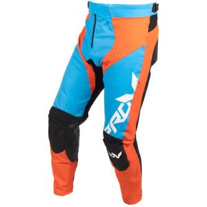 Motor Crossbroek SCRUB volwassene Blauw Oranje S CE-gekeurd van MOTOBLOUZ