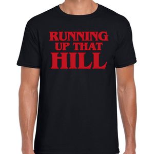 Stranger Halloween verkleed shirt running that hill zwart - heren - horror shirt / kleding / kostuum XL