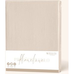 Flanellen Vellen Katoen 220x200cm Taupe - Zonder Elastiek