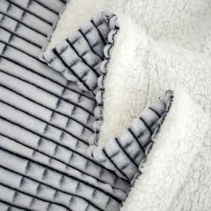 Ridgeline Sherpa Fleece Deken - Houtskool Raster patroon