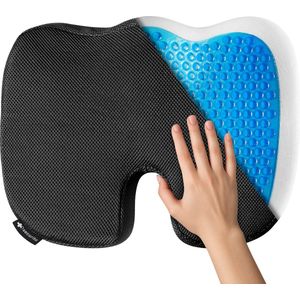 Stoelkussen - Orthopedisch zitkussen - Zitkussen Orthopedisch - Rolstoel, Bureaustoel en auto - Ergonomisch met Cooling Gel