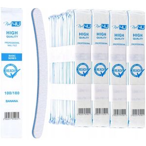Nail4U Bananen Vijlen 100/180 - 100 Stuks, Hygiënisch Verpakt