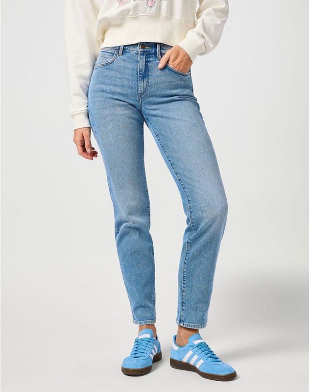 Wrangler - 5 Pocket Straight Fit - Spijkerbroek - Blauw