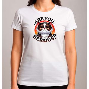 Are You Serious - T Shirt - FunnyVibes - LOL - Cute - TeGrappig - TeGrappig - BabyCute - SoCute - ZoLief - Schattig - LiefMoment - Cat