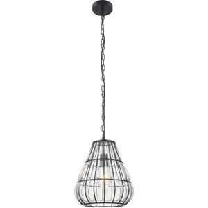 Chericoni - Venezia Uno hanglamp - glas met zwart metalen spijlen