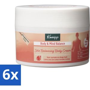 6 x Kneipp - Body crème - Body & Mind Balance - Iris & Vetiver - 200 ml - Lichaamscrème - Verzorging - Hydratatie - Iris - Vetiver