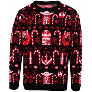 Star Wars The Mandalorian - Candy Cane Jumper Multicolour-S