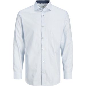 Jack & Jones Overhemd Jprblaroyal Detail Shirt L/s Noos 12215447 White/slim Fit Mannen Maat - L