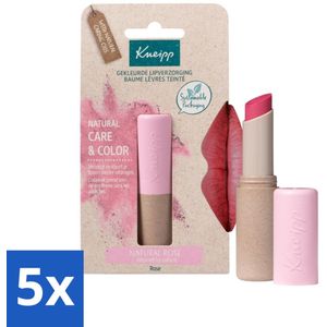 5 x Kneipp - Lippenbalsem - Gekleurd Natural Rose - Vegan - Natuurlijke Lippenbalsem - Gekleurde Lippenbalsem - Roze Lippenbalsem - Vegan Lippenbalsem - Lippenverzorging
