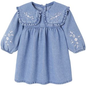 Jurk - Denim - Geborduurd - Baby - Stone