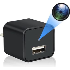 HD 1080p Mini Spy Camera - USB Charger Hidden Camera - Motion Detection - Loop Recording - Black