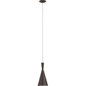 EGLO design Marazio - Hanglamp - 1 Lichts - Ø190mm. - Donkerbruin, Crème
