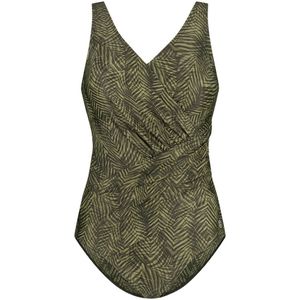 Ten Cate - Dames Corrigerend Badpak - Groen - Soft Cup - Bladeren Print