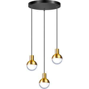 ETH hanglamp Drop 3xGU10 zwart/mat messing