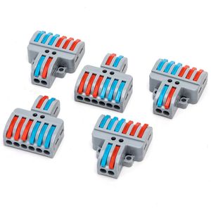 Lasklem set 5 stuks - LT-623 2-in-6-uit verbindingsklem 0.08-4mm² | IP20 hersluitbaar