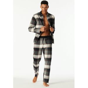 Schiesser heren lange flanellen pyjamabroek - Geruit - MIX & Relax - 52