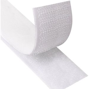 Klittenband Zelfklevend 30mm x 3 meter Extra Sterk, Dubbelzijdig Klittenband Hook and Loop Tape (Wit, 30mm x 3m)