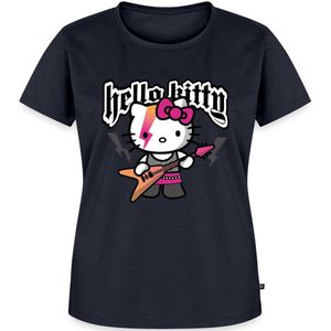 Hello Kitty In Een Rockoutfit Speelt E-gitaar Premium T Shirt Dames