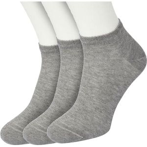 Bonnie Doon Tencel Sneakersokken Heren Grijs maat 39/42 - 3 paar - Licht, Ademend, Soepel - Zeer Comfortabel en Zacht - Zakken niet af - Korte sokken - Business Line - Antibacteriële Werking - Milieubewust - Grey Melange - OL2020023.236