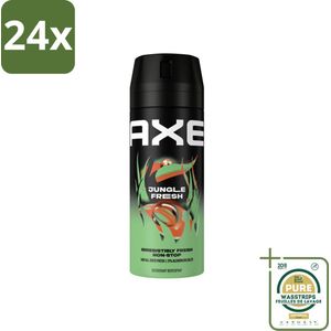 AXE - Deodorant Spray - Jungle Fresh - Tropische Geur - Verfrissend - 150 ml - Voordeelverpakking - 24 stuks - Tropische geur - Deodorant spray
