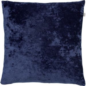 Dutch Decor SKY - Sierkussen velvet 45x45 cm - Insignia Blue - donkerblauw - Inclusief binnenkussen