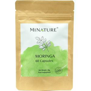 Moringa Capsules 60 stuks - 450mg Moringa poeder van Moringa Oleifera Bladeren per Vegan Capsule - 100% Plantaardig