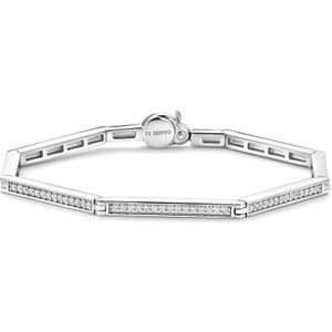 TI SENTO Dames Armband - 925 zilver - Zirconia wit - Maat S - 23079ZI