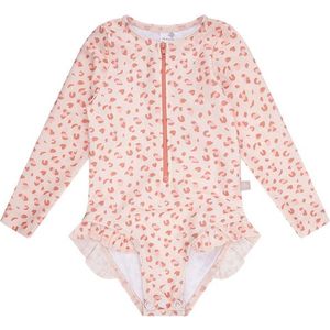 Swim Essentials UV Badpak Meisjes - Lange mouwen - Old Pink Panterprint - Maat 146/152