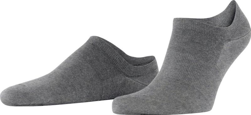 FALKE ClimaWool temperatuurregulerend vochtregulerend duurzaam lyocell merinowol footies heren grijs - Maat 39-40