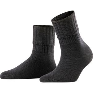 FALKE Striggings Rib warme dikke merinowol sokken dames zwart - Maat 35-38