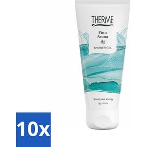 10 x Therme - Finn Sauna Fresh - Douchegel - Verfrissend - Verzorgend - 200ml - Douchegel - Eucalyptus - Menthol - Wellness - Verfrissend
