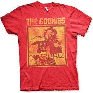 The Goonies Heren Tshirt -2XL- I Love Chunk Rood