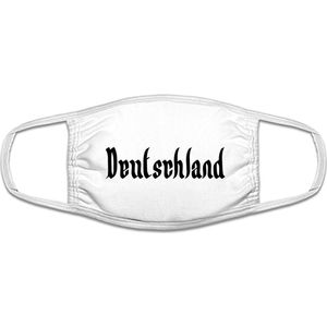 Deutschland mondkapje | Duitsland gezichtsmasker | bescherming | bedrukt | logo | Wit mondmasker van katoen, uitwasbaar & herbruikbaar. Geschikt voor OV