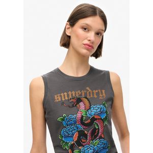Superdry - Tanktop - Mouwloos - Ronde Halslijn - Strass-print