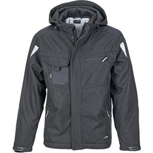 James and Nicholson Uniseks handwerkslieden Softshell-jasje (Zwart/Zwart)